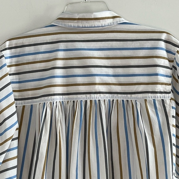 Anthropologie Pilcro Painter Button Up Puff Sleeves Stripe Shirt Size Small - Picture 10 of 13